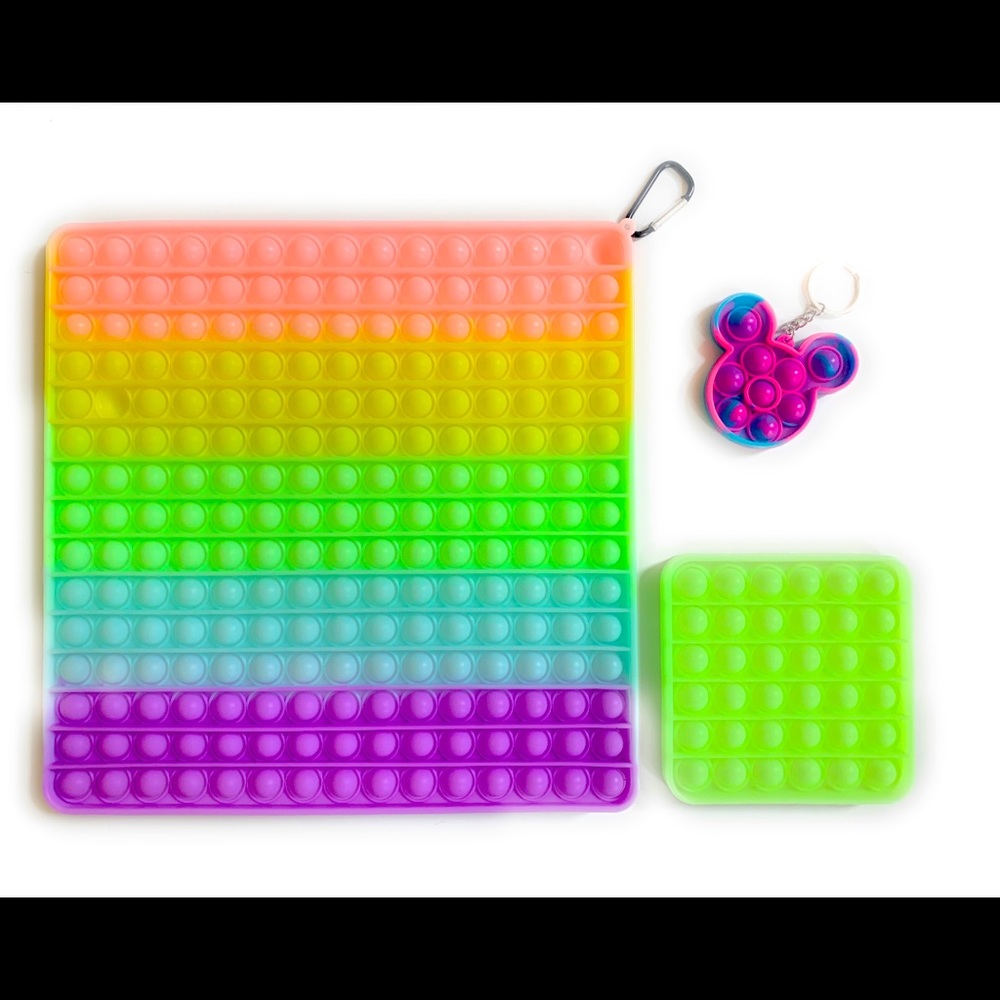 Glow In The Dark Push Pop Fidget Toy Set